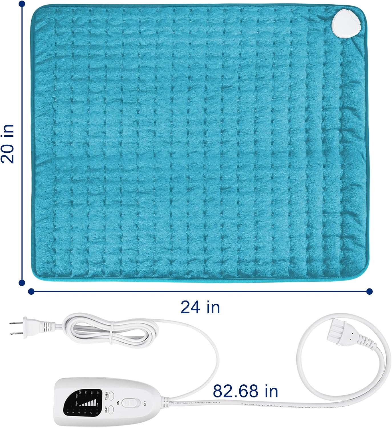Electric Heating pad for Back Neck Shoulder Knee Arms Legs- Electric Heat Pads with 6 Heat Settings & Auto Shut Off Heat Heating Pad for Birthday Mother Father Girl Men Women