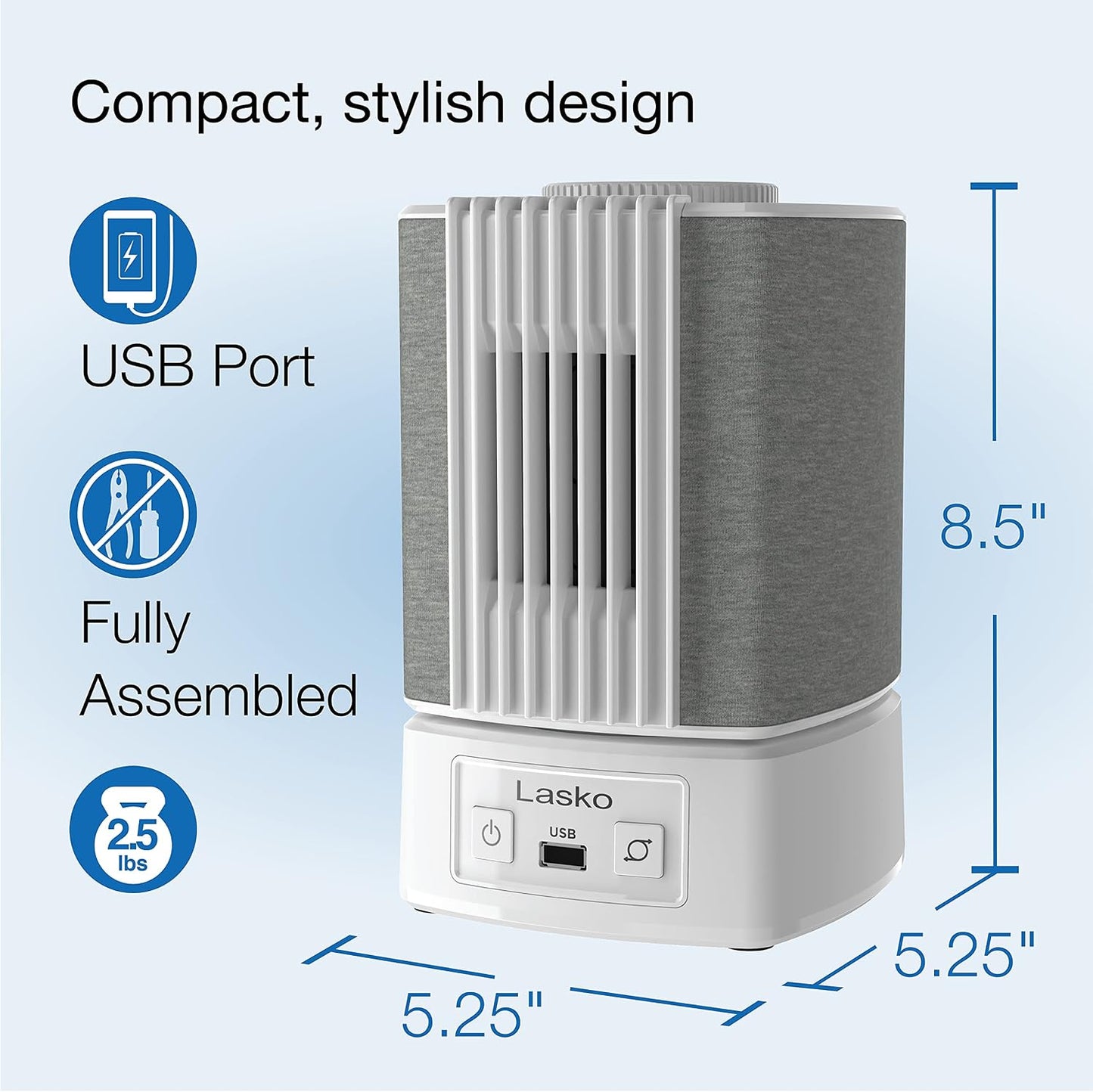 Lasko 8" Slumberbreeze Tabletop Fans