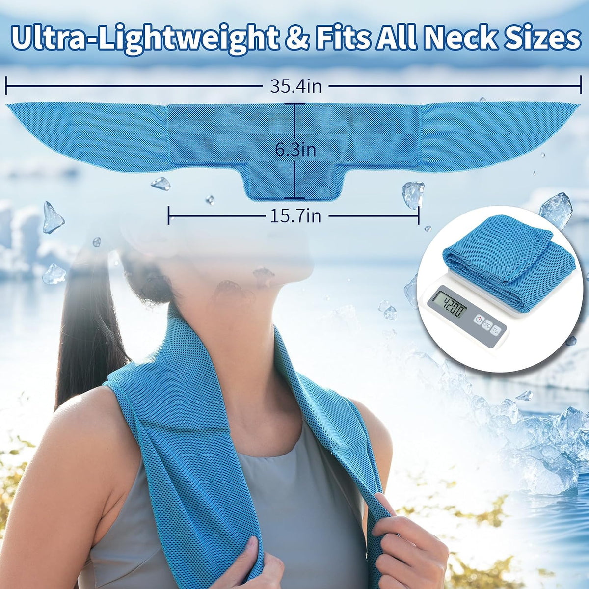 Widened Cooling Neck Wraps Long Lasting Neck Ice Pack Wrap