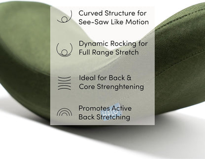 Halo Lumbar Massage Stretcher with 8 Acupressure Nodes for Waist, Hip, and Back Pain Relief, Ergonomically Designed for Active Stretching, Recovery Gift