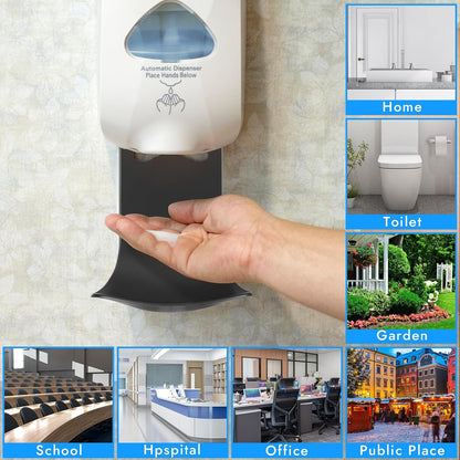 Dispenser Drip Tray Wall Mount Soap Dispenser Bracket,Laundry Detergent Drip Catcher Prevent Dripping and Spraying(White)