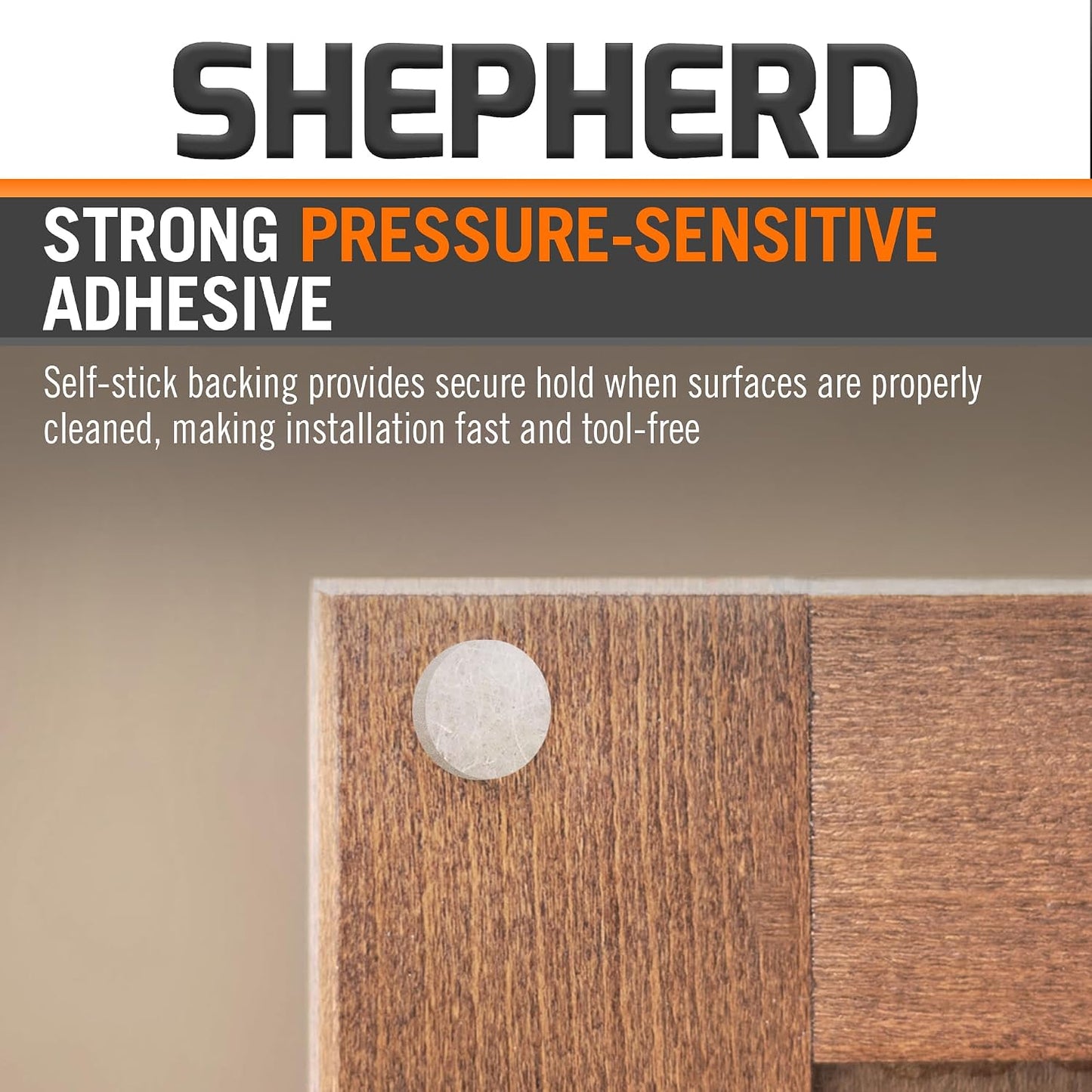 Shepherd Hardware 9957 3/8-Inch Self-Adhesive Felt Furniture Pads, 75-Pack, White