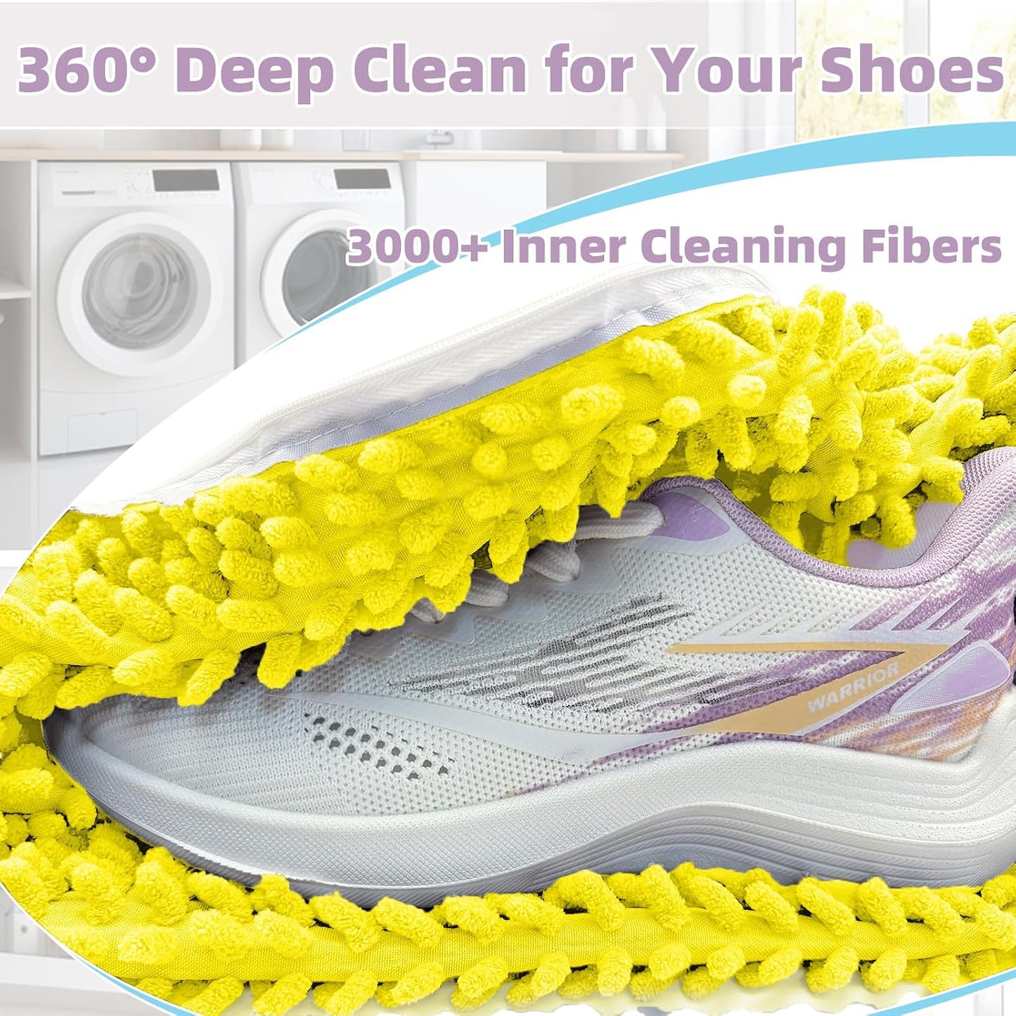 Shoe Washing Machine Bag Shoe Laundry Bags for Sneakers Reusable 2pc Shoes Cleaning Bags 360° Deep Clean for All Shoes Types With Invisible Zipper