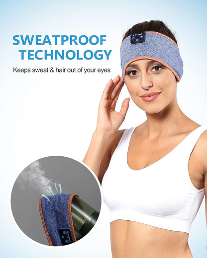 Sleep Headphones Headband, Bluetooth 5.4 Sleeping Headphones for Side Sleepers, Wireless Headband Headphones with Ultra-Thin Stereo Speakers for Sports, Workout, Travel, Meditation
