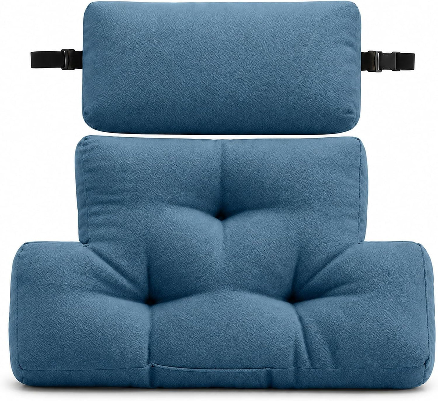 2-Piece Neck Pillow Lumbar Support Cushion for Recliner, Ergonomic High-Density Foam Backrest with Adjustable Headrest, Soft Comfy Back Support for Office Chair, Sofa, Couch, Pain Relief, Beige