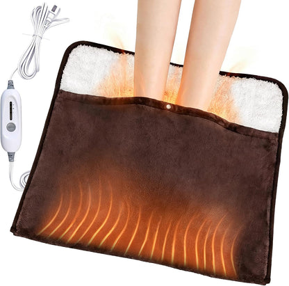 WarmMist Heated Foot Warmers, 22"×20" Electric Foot Heating Pad, Ultra Soft