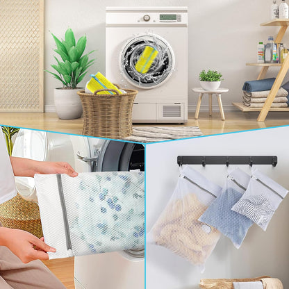 Shoe Washing Machine Bag: Shoes Come Out Clean & Protected during Washing | 2PC Laundry Shoe Bag for Washer and Dryer, Auto-Lock Zipper, Chenille Microfiber Lining, 17 x 7.5 inch, Durable, Yellow