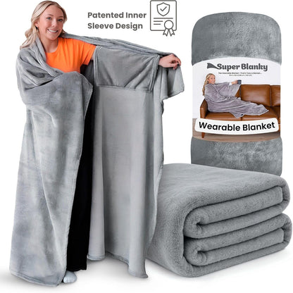 Super Blanky Wearable Blankets for Women & Men, Dorm Room Essentials, Gift for Her, Gifts for Women, Wife Birthday Gift Ideas