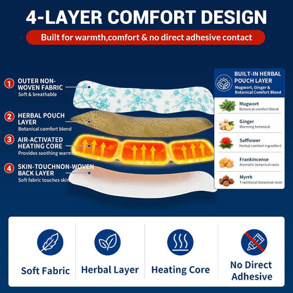 10 Count Neck Heat Wraps for Neck & Shoulder Pain Relief, Air-Activated. | Heat Pads with Herbal Layer, Long-Lasting, Fast-Acting, Muscle & Joint Soothing Patches, No Adhesive on Skin, Drug-Free