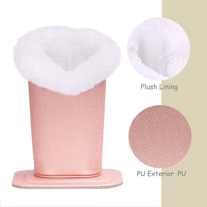 MoKo Eyeglasses Holder, Modern Velvet Plush Lined PU Leather Household Magnetic Holder Protective
