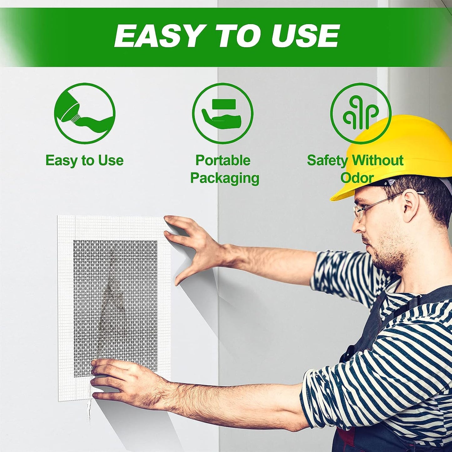 Drywall Repair Kit, 13 Piece Aluminum Wall Repair Patch Kit, 2/4/6/8 inch Aluminum Drywall Patch, Quick Fix Plaster