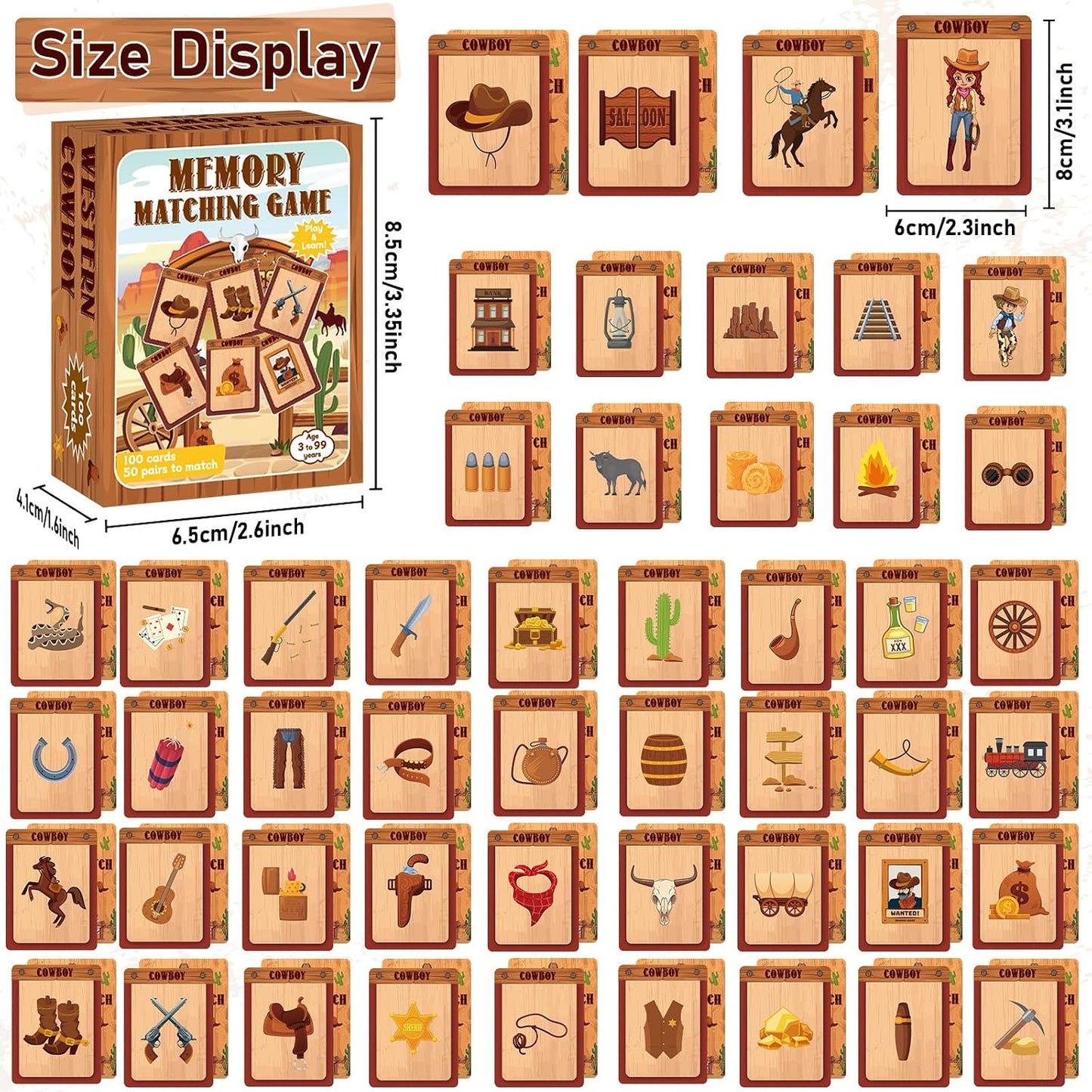 gisgfim 100 PCS Memory Matching Game Famous Paintings Concentration Memory Card for Adults Learning Educational Game A Fun & Fast Artworks Theme Matching Games