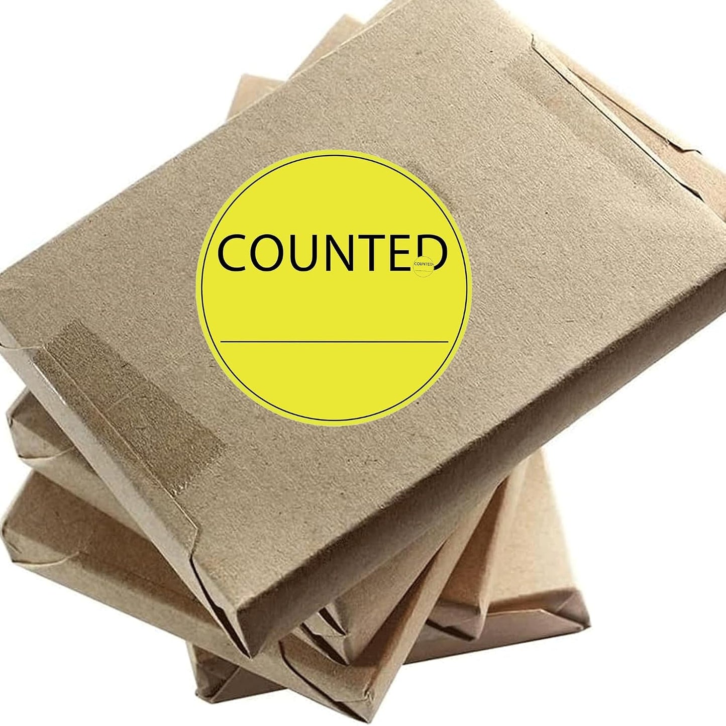 Counted Stickers 2 Inch Counted Inventory Control Labels 500 Pcs Counted Shipping Labels Round Circle Counted Stickers for Round Adhesive Writable Inventory Control Shipping and Inventory (Green)
