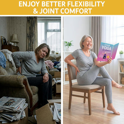 POCAZONE Chair Yoga Book for Seniors Over 60, 30-Day Exercise & Video Guide