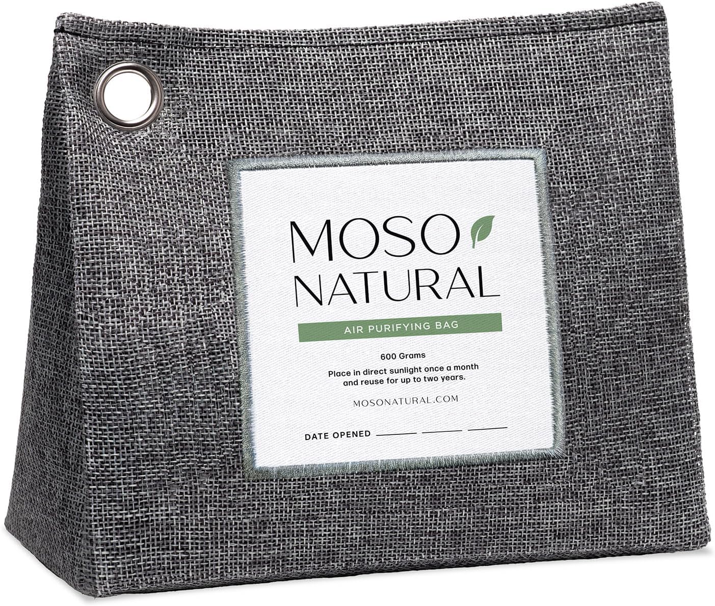 Moso Natural Air Purifying Bag 600g, Premium Charcoal Odor Absorber & Room Deodorizer for Large Spaces — Lasts 2 Years, Bedroom, Basement, Pet Odor Eliminator for Home, Unscented Bamboo Charcoal Bag