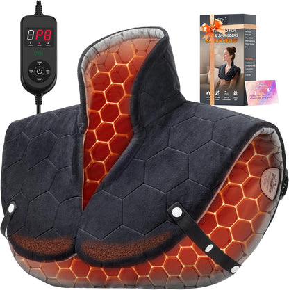 UTK 30S Fast Heating Pad for Neck Shoulders and Back, 6X Far Infrared Heat