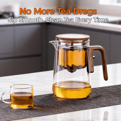 Enchanted Tea Pot, Magic Tea Pot for Loose Leaf Tea Steeper, Heat Resistant Borosilicate Glass Teapot with Tea Infuser, Ideal Gift for Tea Lovers - 20 oz (600 ml)