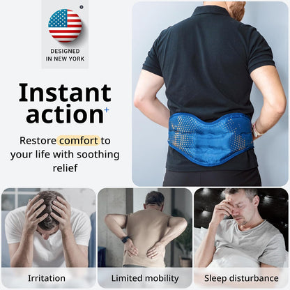 FIGHTECH Reusable Hot and Cold Gel Ice Pack - Back, Large 24 x 7, Adjustable