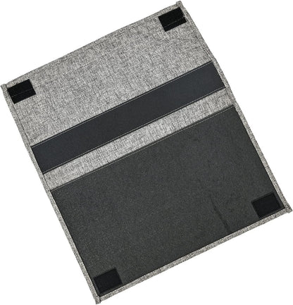 Zafit Linen 4 Pockets Bedside Caddy, Bedside Storage Organizer for Magazine, Remotes, Phone (Beige, Classic 4 Pockets)
