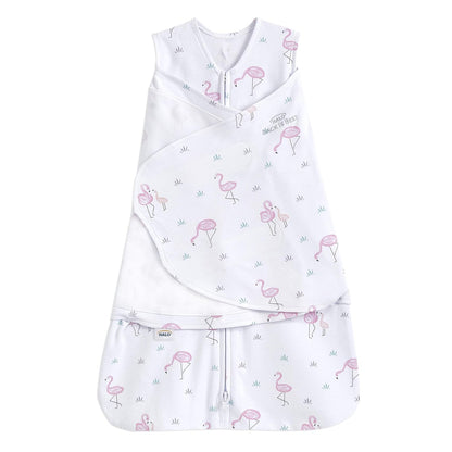 HALO 100% Cotton Sleepsack Swaddle, 3-Way Adjustable Wearable Blanket, TOG 1.5, Pink Floral, Newborn, 0-3 Months - Colors A
