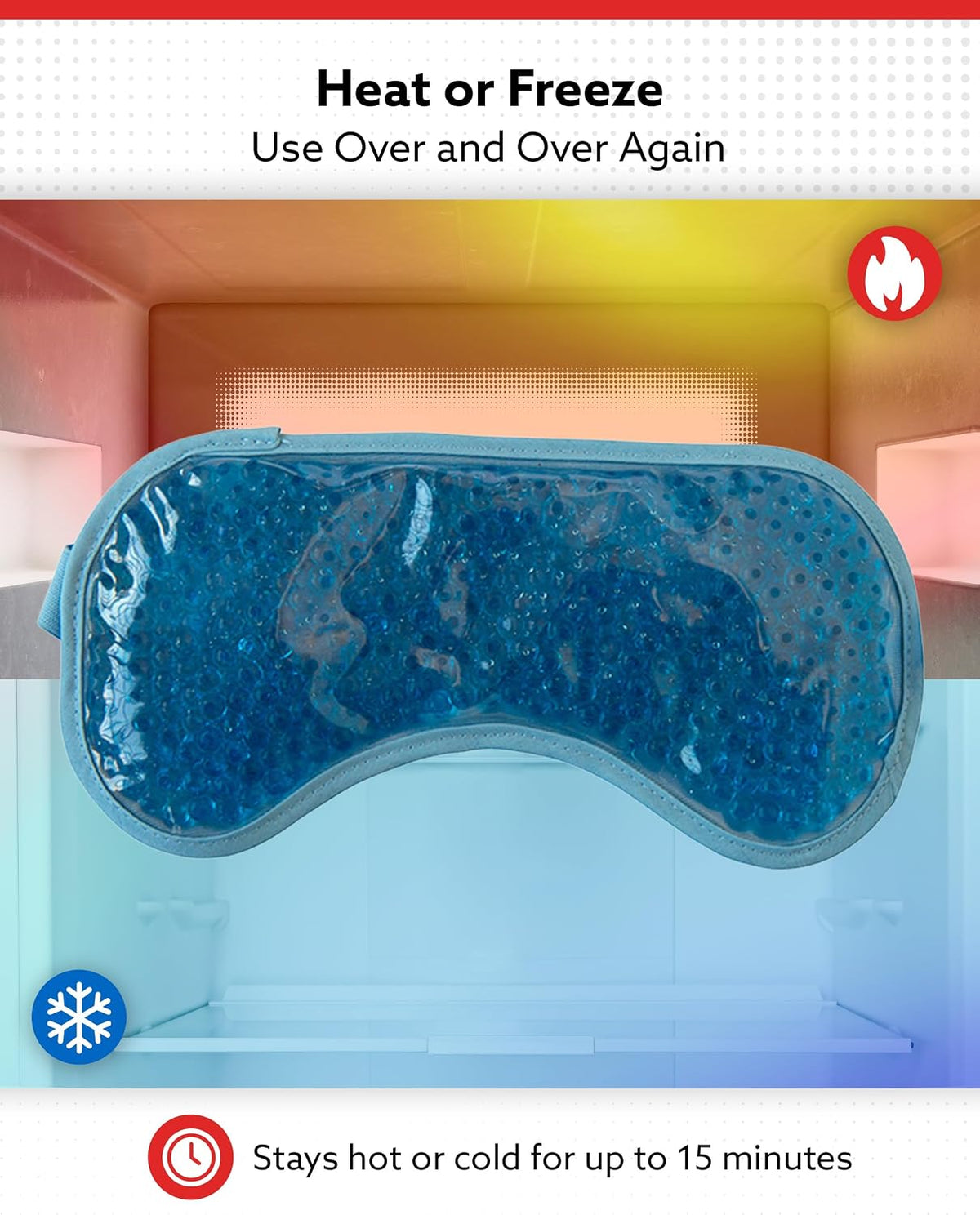 Alpi Plush Gel Beads Hot/Cold Eye Mask, Relaxation & Tension Comfort