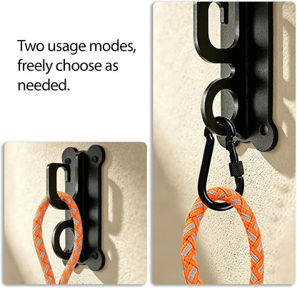 ESPETS Dog Tie-Out Leash Holder for Wall, Pet Leash & Accessory Hook（Black） | Sturdy Metal, Heart-shaped Decorative Organization, Lovely Dog Tether Holder, Durable Pet Leash and Accessory Holder