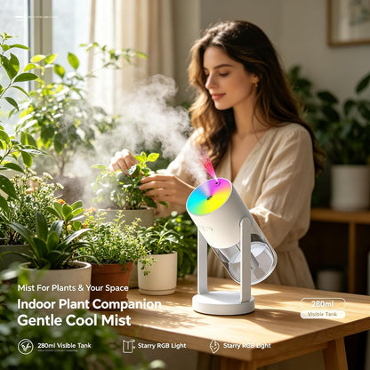 UEISODC bedroom humidifier, desktop USB humidifier, car air freshener, relieves tight skin, cough, nasal congestion, allergies and dry air，With automatic shutdown, silent operation