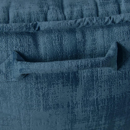 DIY Assembly Art Velvet Backrest Reading Bed Rest Pillow with Arms & Pockets, 18" H for Sitting in Bed Couch Sofa, Back Support Cushion with Removable Cover, 20"x18"x17", Aqua