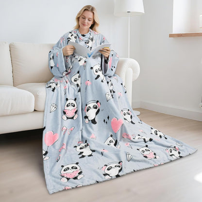 Catalonia Wearable Blanket with Sleeves for Women & Men, Fleece Wrap Throw | Cozy Sleeve Design for Hands-Free Comfort, Perfect for Reading, TV Time & Relaxing, Christmas & Birthday Gift