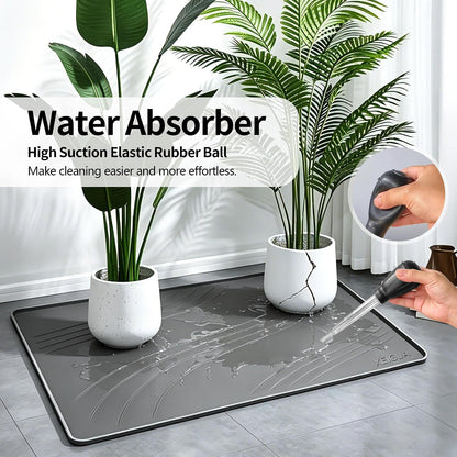 Washing Machine Pan, Drain Pan, Large 33×30/4 LBS Silicone Drain Pan, Waterproof Non-Slip Drip Tray with Raised Edge, Anti-Vibration Floor Leak Protector for Washer, Dryer and Laundry Room