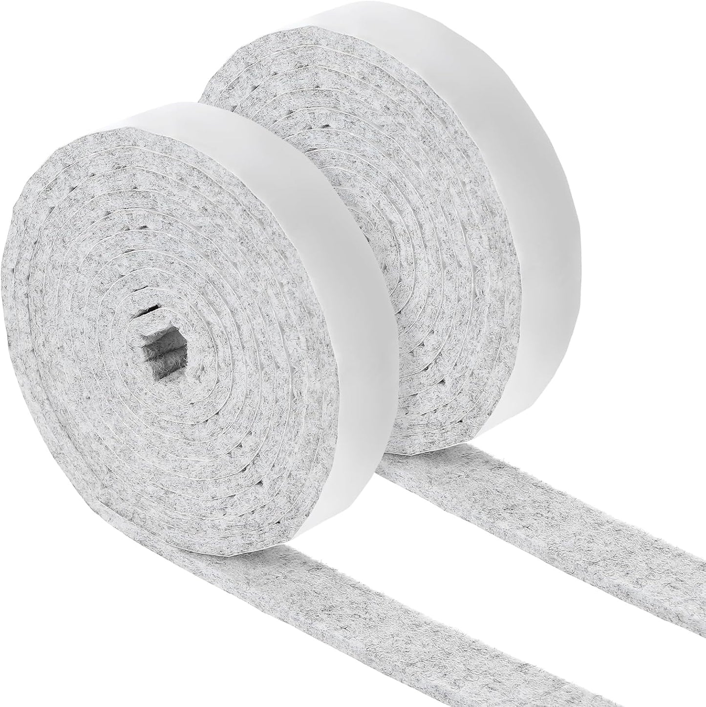 COMNICO 2 Rolls Felt Strip with Adhesive Backing, Non Slip Cuttable Felt Tape Self Adhesive Furniture Pads for Protecting Furniture Surfaces Hardwood Floor Chair Wall (Gray, 1/2x60in) | Self Adhesive Furniture Pads, for Protecting Furniture Surfaces,
