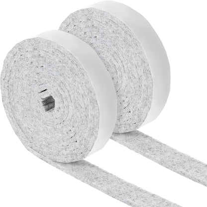 COMNICO 2 Rolls Felt Strip with Adhesive Backing, Non Slip Cuttable Felt Tape Self Adhesive Furniture Pads for Protecting Furniture Surfaces Hardwood Floor Chair Wall (Gray, 1/2x60in) | Self Adhesive Furniture Pads, for Protecting Furniture Surfaces,