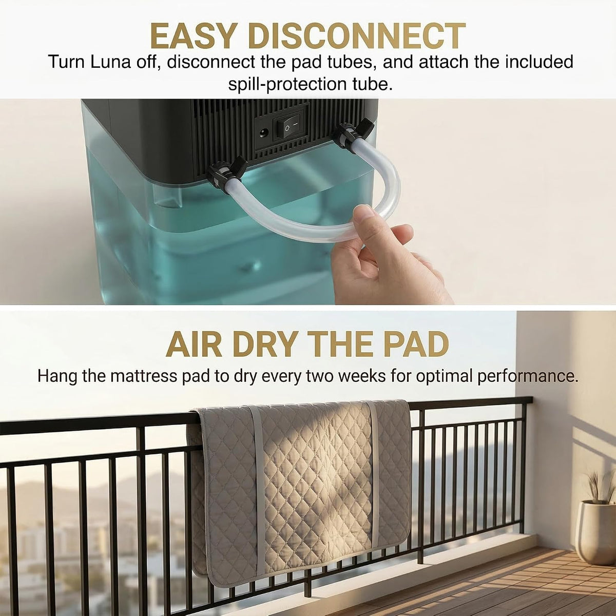 DREAMORA Luna Bed Cooling System for Hot Sleepers, Twin Size for 1 or 2