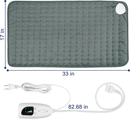 Electric Heating pad for Back Neck Shoulder Knee Arms Legs- Electric Heat Pads with 6 Heat Settings & Auto Shut Off Heat Heating Pad for Birthday Mother Father Girl Men Women
