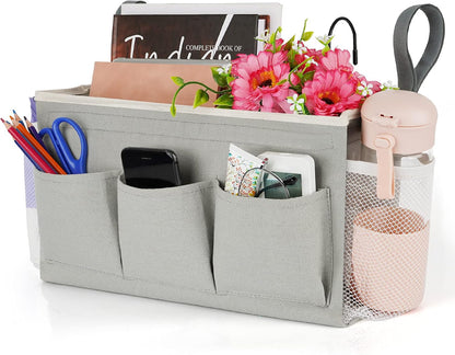 Lilithye Bedside Caddy, Bedside Storage Bag Hanging Organizer for Bunk Bed