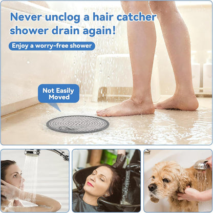 Shower Drain Hair Catcher,4.72",Hair Catcher for Bathroom Drain,Tub,Sink | Shower Drain Cover Protector,Easy Installation Clean,Prevents Clogged For Bathroom Shower Drain,Bathtub,Sink