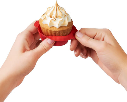 OXO Good Grips Silicone Baking Cups, Pack of 12, Reusable, BPA-Free, Dishwasher Safe, Non-Stick, Food Grade, Cupcake Cups, Muffin Cups, Cupcake Liners, Muffin Liners