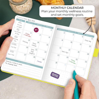 Clever Fox Food Journal for Women & Men, Weight Loss Tracker, Aquamarine