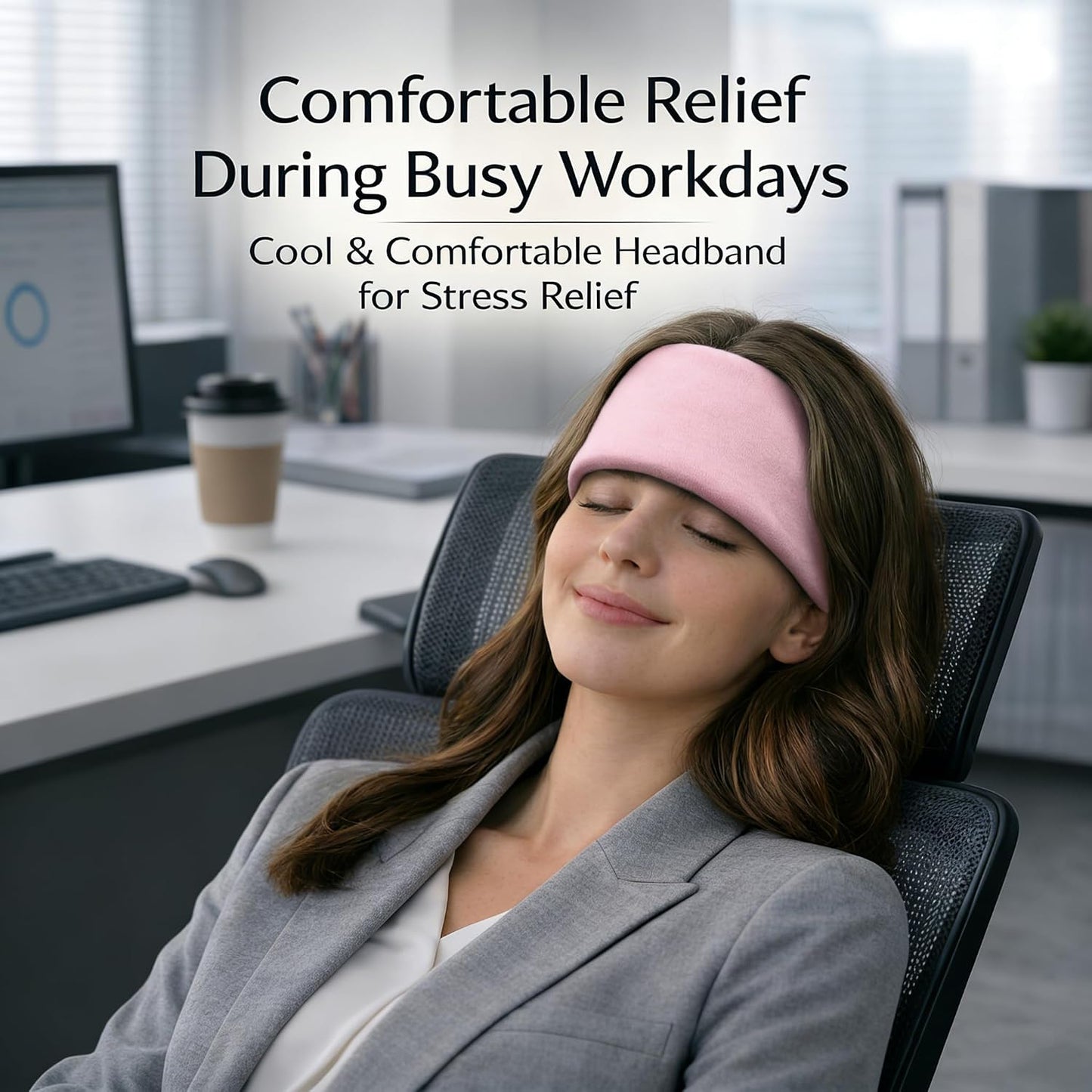 Migraine Relief Cap - Cooling Headache Ice Pack Mask Headband - Cold Gel Head Hat Neck Wrap Eye Mask - Soothing Relief Products for Hangover, Stress & Tension - Thoughtful Gifts
