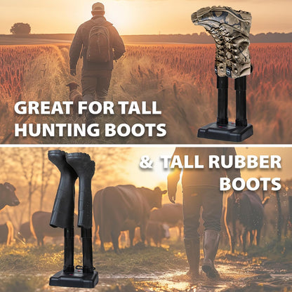 JobSite Tall Boots Dryer - Silent Boot Dryer for Knee High Boots - Fanless Convection Dry - Helps Reduce Odor