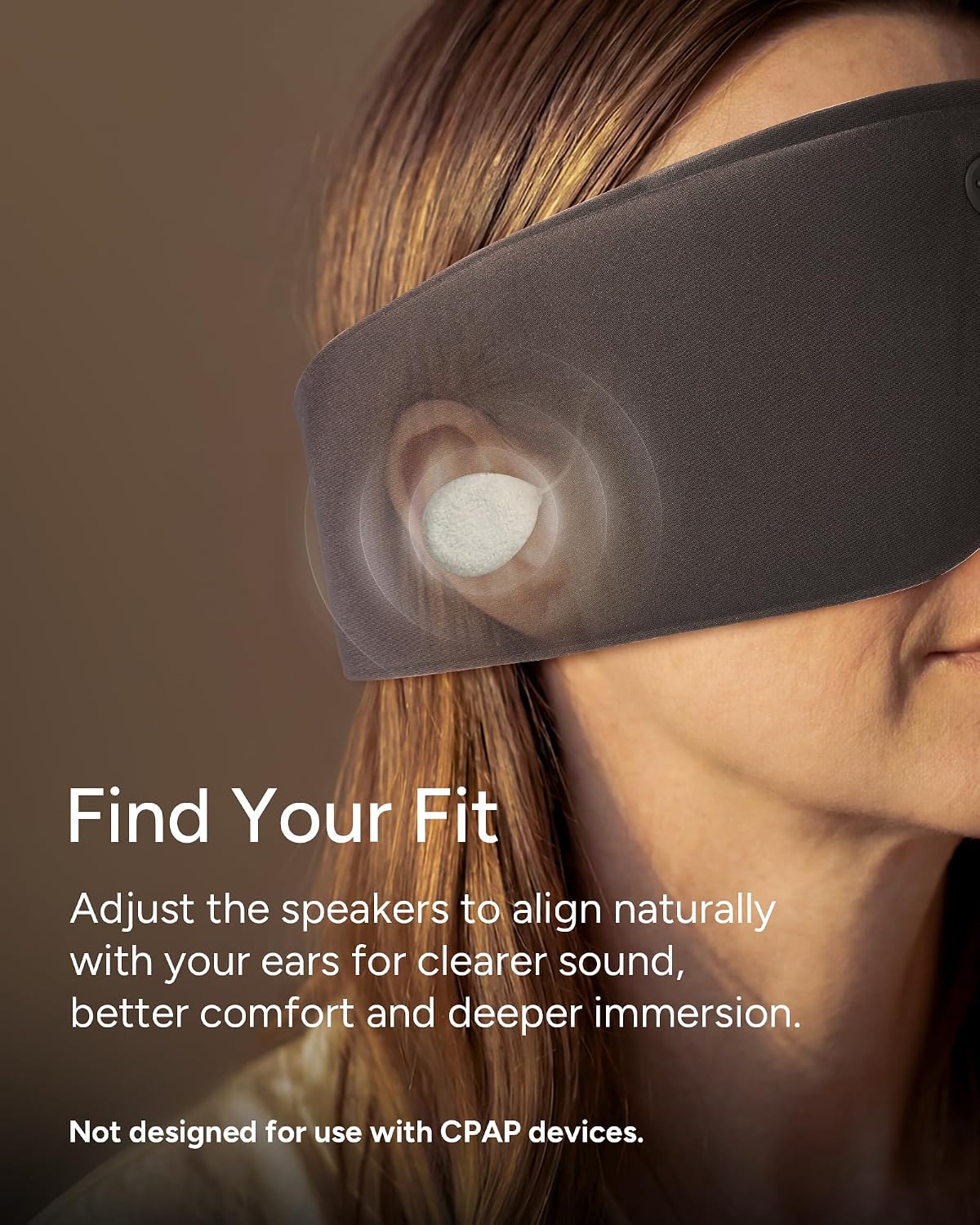 Sleenova SoundMask - Comfortable Audio Sleep Mask Built for Side Sleepers