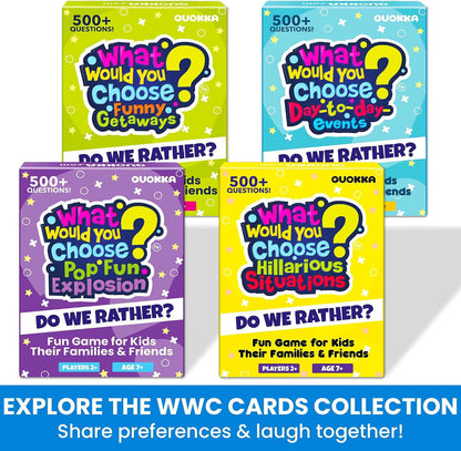QUOKKA Card Game for Teens, Kids, Adults – 500+ Hilarious Travel & Vacation Scenarios | Funny Getaways What Would You Choose Challenge | Family Nights & Party Game for Friends, Road Trips & Sleepovers