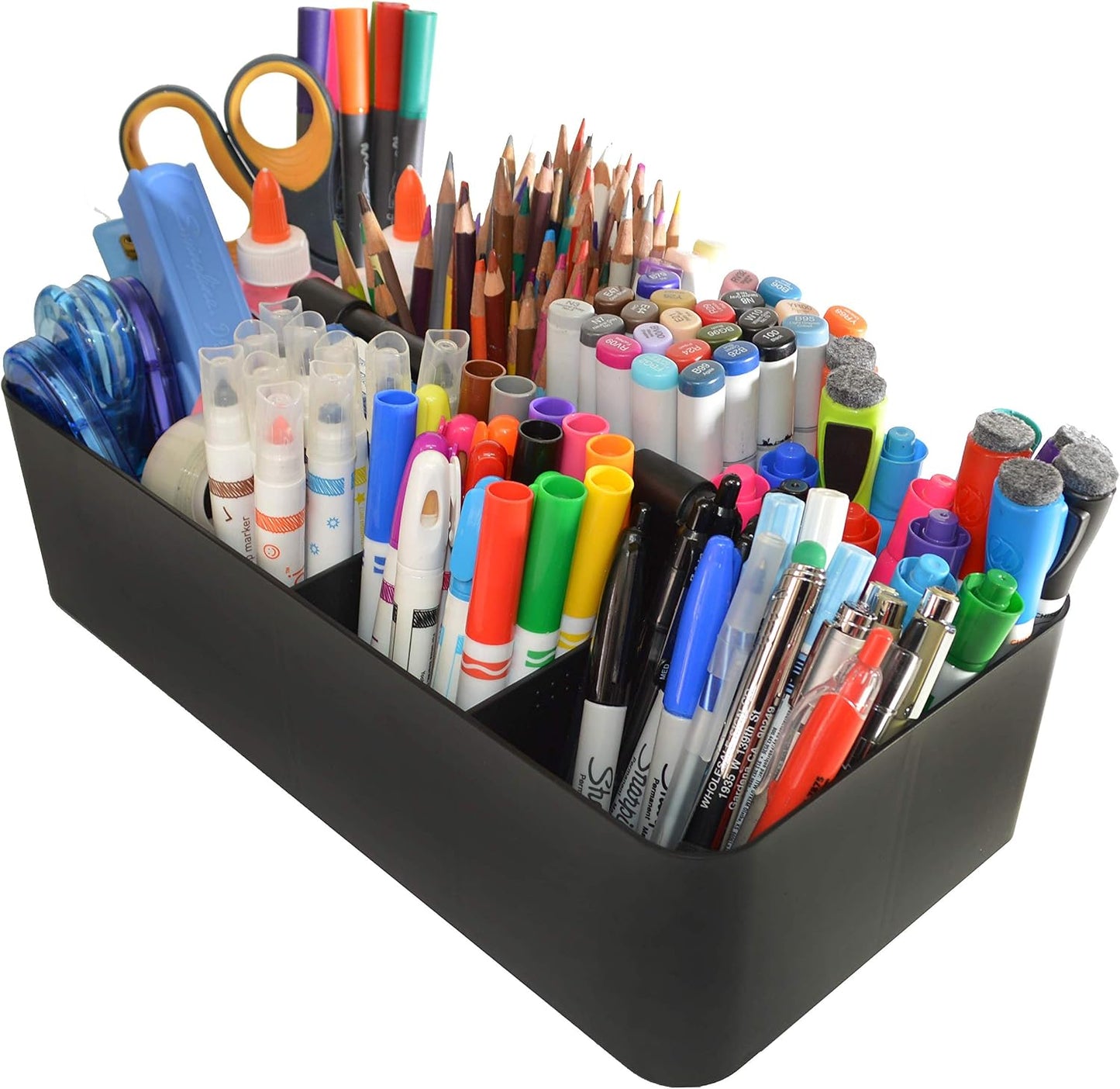 Portable Caddy American Made, DIY Dividers, 8 Compartments, Supply Organizer, Portable Tote Basket with Handle Storage Organizer Bathroom, Office, Crafts, or School Supplies