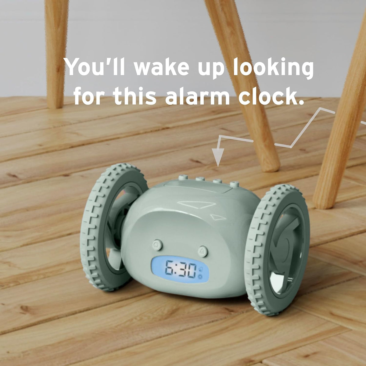 CLOCKY Alarm Clock on Wheels – Loud Rolling Alarm Clock for Heavy Sleepers