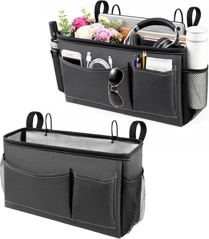 Fab totes Bedside Caddy for Dorm Bed, Bedside Storage Bag Hanging Organizer