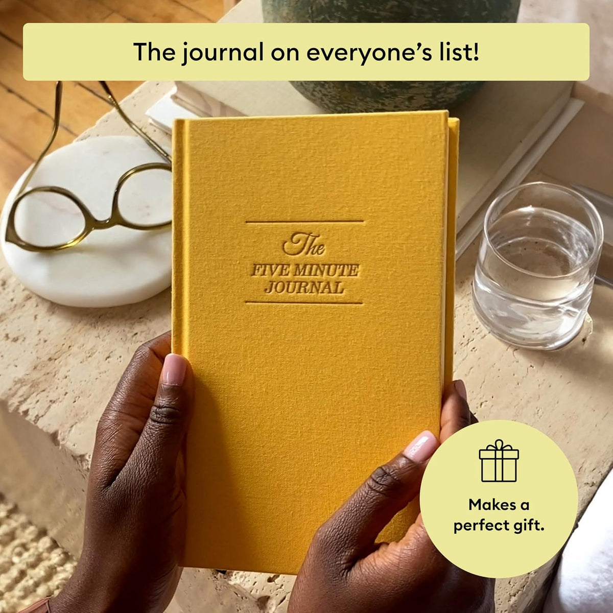 Intelligent Change The Five Minute Journal - Original Daily Gratitude Journal for Women & Men - Mindfulness, Happiness & Daily Reflection - Undated Planner - Affirmation Journal - Gifts for Women