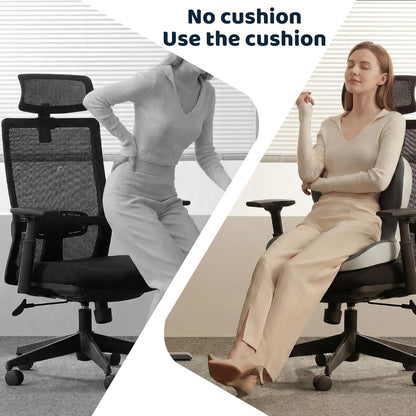 Ergonomic Memory Foma Car Seat Cushion Reducing Sciatica Pressure