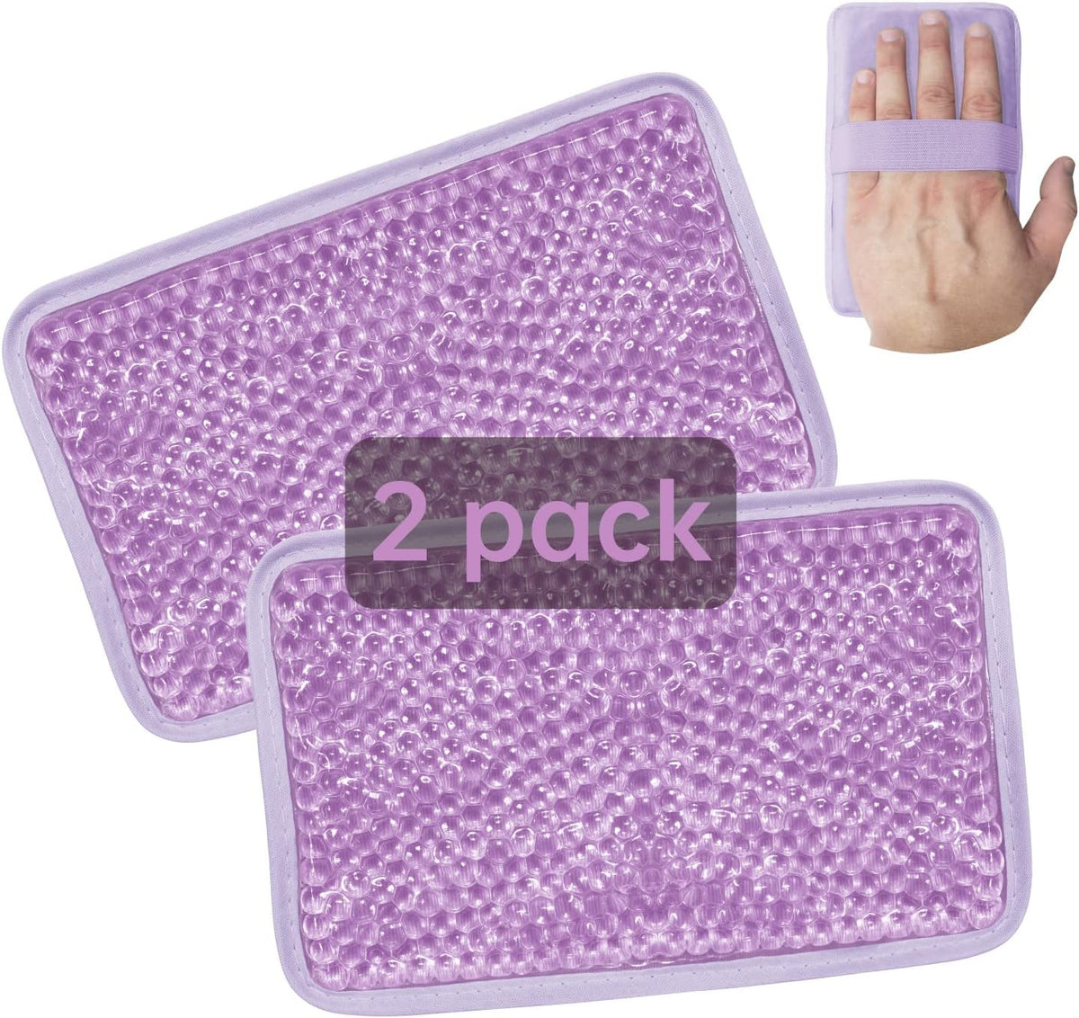 Gel Ice Packs for Injuries Reusable 2 Packs Hot Cold Gel Wrap with Strap