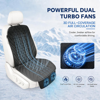 2026 Upgraded Ventilated Seat Cushion, 12V-24V Cooling Car Seat Cover for Front Seat, Cooled Seat Pad for Office Chair Sofa Car SUV Truck Universal Fit, Classic Black