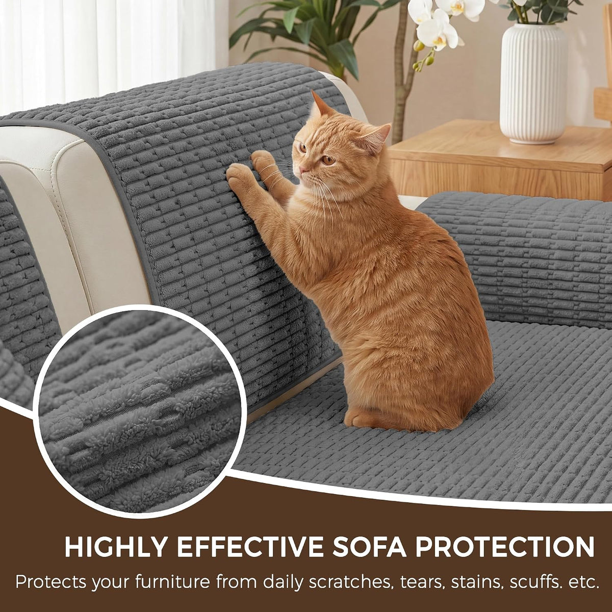 Foxdecor Couch Arm Covers for Sofa Arm Chair Covers Set of 2